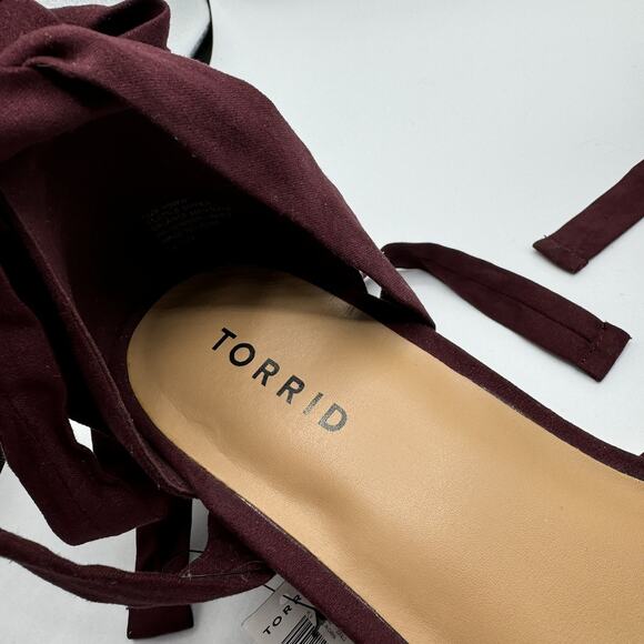 Torrid Strappy Platform Tapered Heeled Sandals Wrap Around Ankles NEW Size 10W - Picture 7 of 8